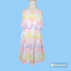 Roxy Girl Summer Pink Yellow Dress Size 10 Medium